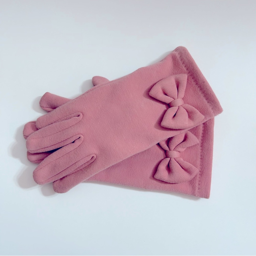 Light Pink Coquette Gloves with Bows